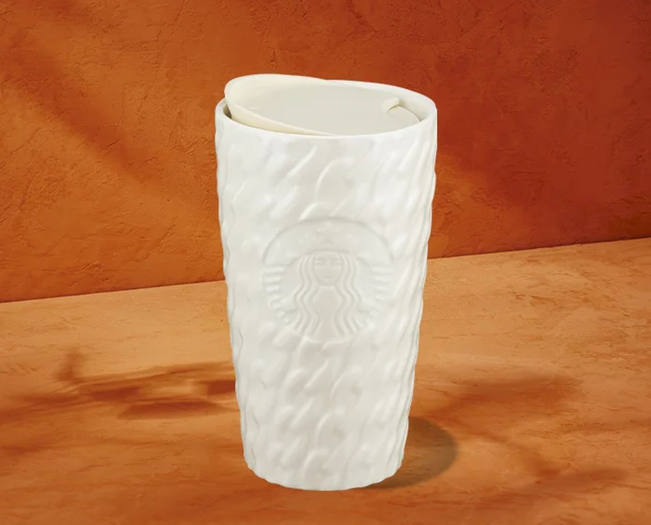 White Cable Knit Tumbler (12oz)