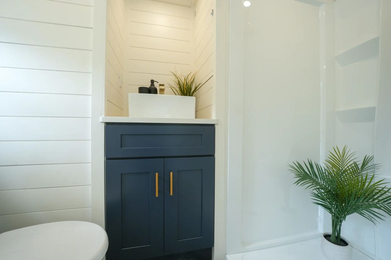 bathroom of sora tiny house