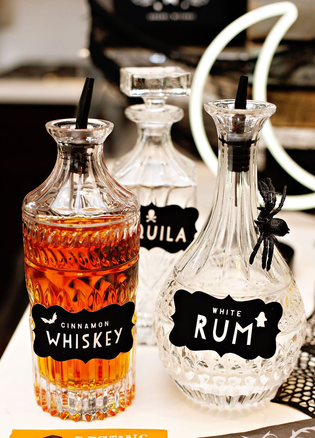 glassware for halloween beverage station