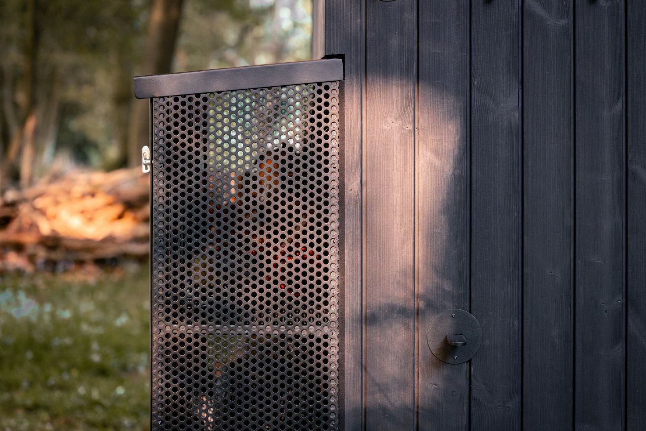 Aquila Mobile Sauna on Wheels by Out of The Valley - stoarge space for battery