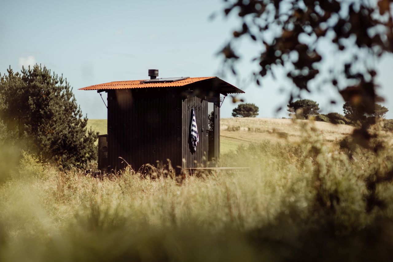 Aquila Mobile Sauna on Wheels by Out of The Valley - V-shaped roof