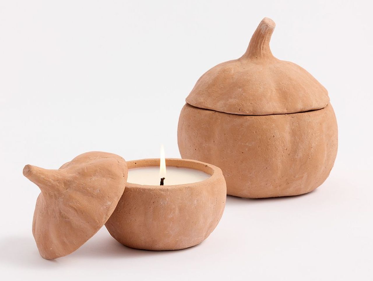 Artisan Terracotta Pumpkin Candle