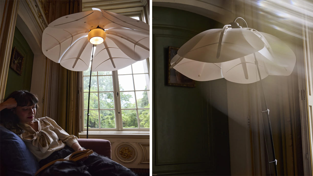 Bloomlight S blooms like a real flower that interacts with your presence