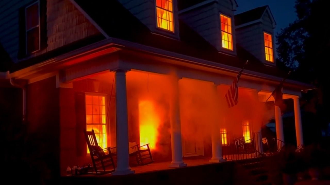 Burning Halloween Home in South Carolina - 1
