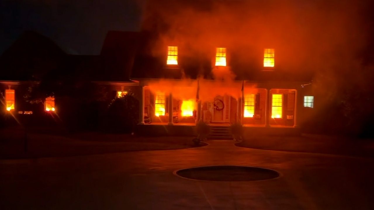 Burning Halloween Home in South Carolina
