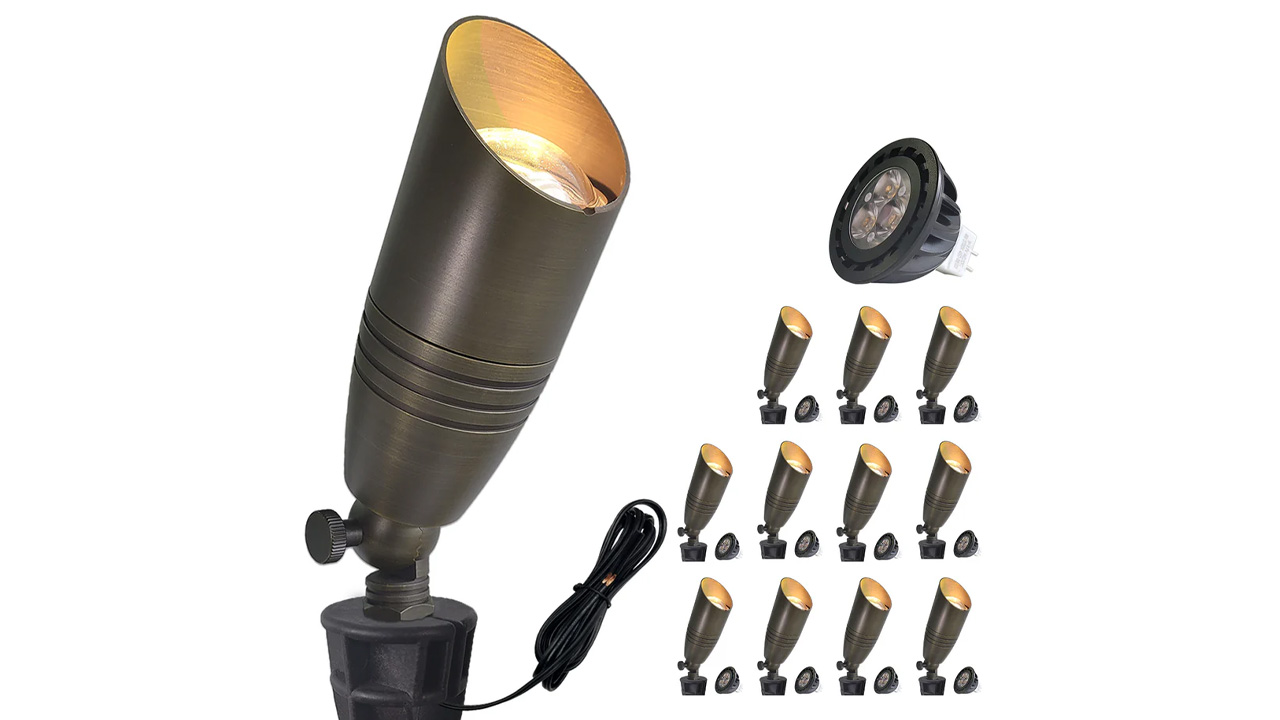 Coloer 12V Low Voltage Die-Cast Brass outdoor spot light