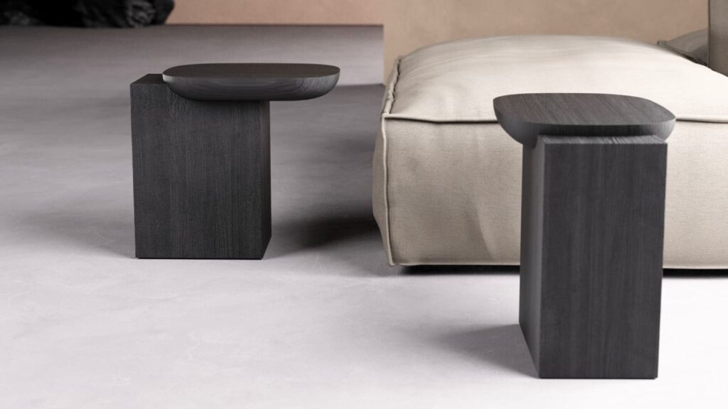 Dialog side tables by Milla&Milli with sofas