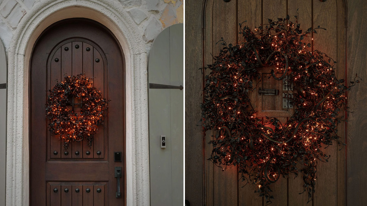 DIY spooky Halloween wreath -1