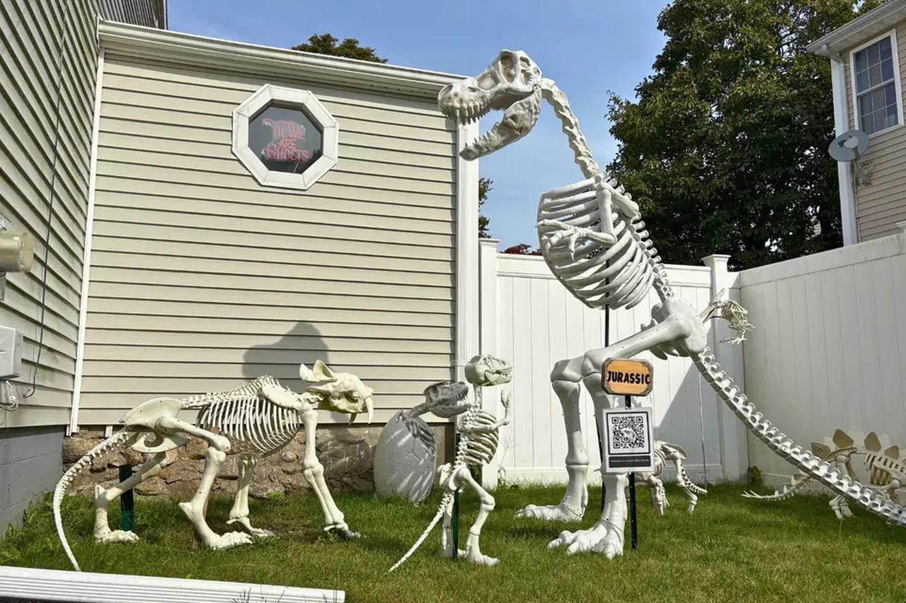 Kid Friendly Dartmouth Halloween skull Jurassic Park