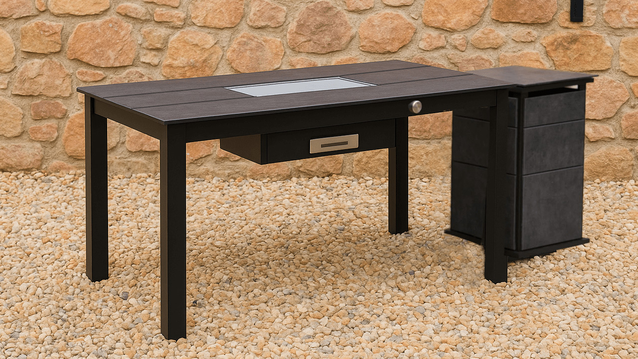 FESTÁVOLO Outdoor Table With Hidden Gas Grill at its Center