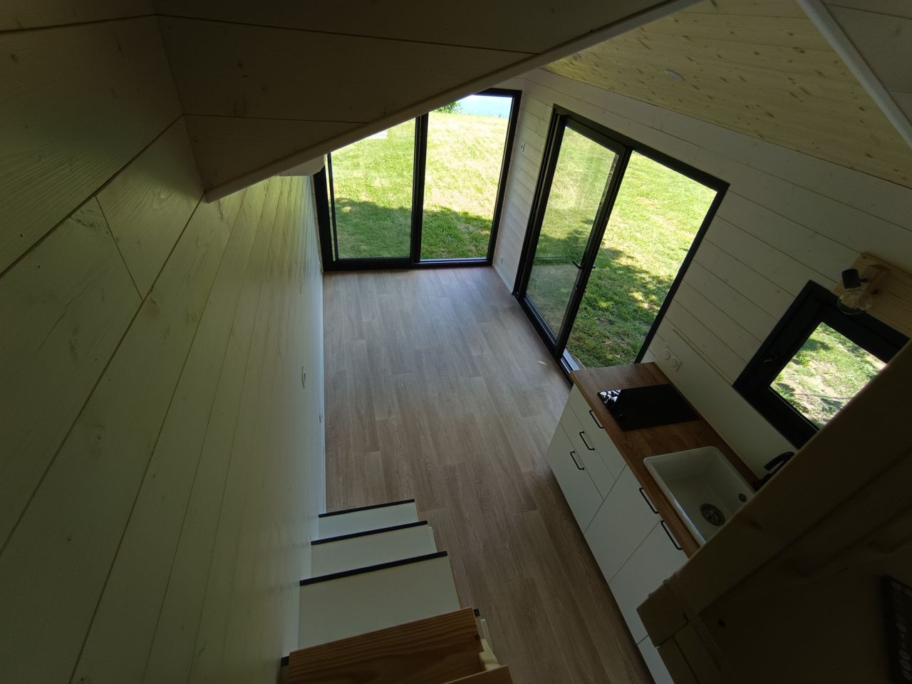 French tiny house from above