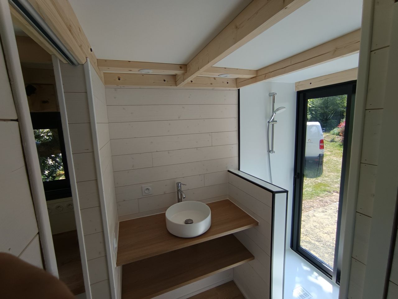 French tiny house sink vanity