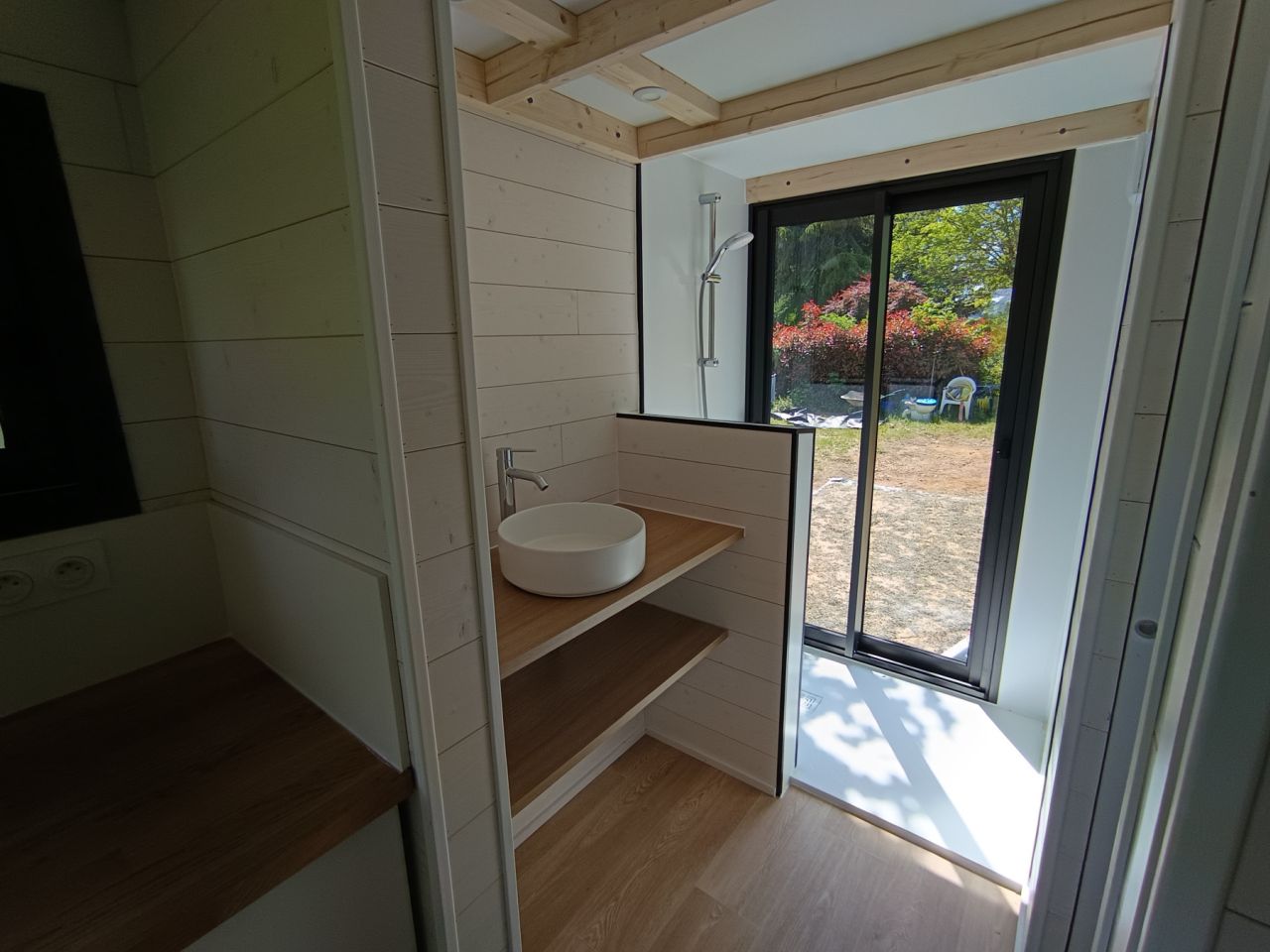 French tiny house bathroom