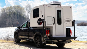 Grumpy Bear Arctos Sport Boasts Truck Camper Functionality in Teardrop Profile Arctos Sports Camper