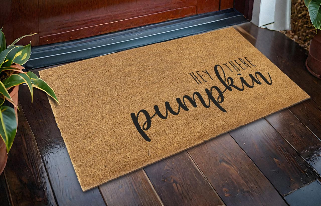 Halloween Doormats - Hey There Pumpkin Door Mat