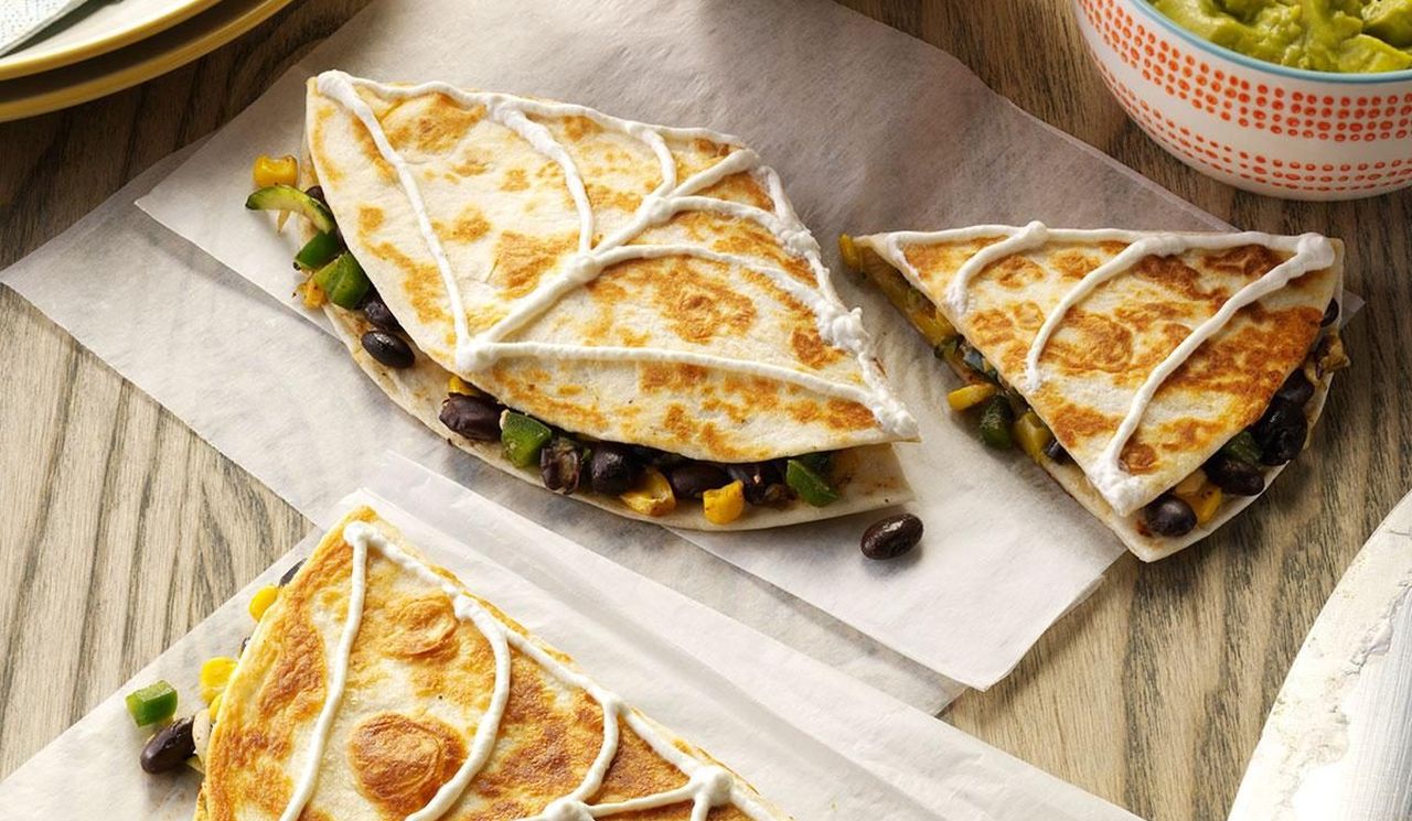 Halloween Lunch Ideas 2025 - Confetti Corn Quesadillas