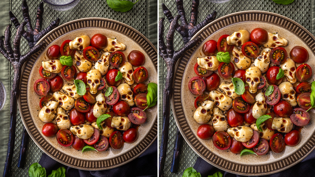 Halloween Side Dishes - Halloween Caprese Salad