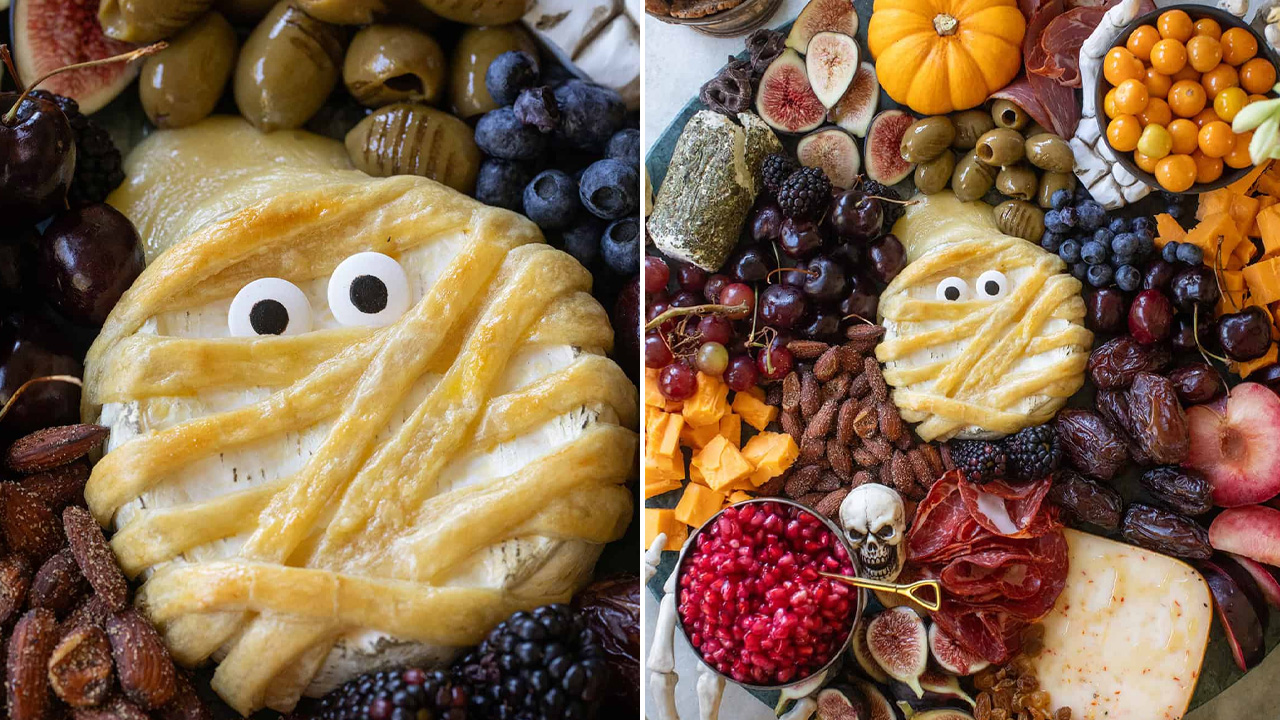 Halloween Side Dishes -Mummy Brie