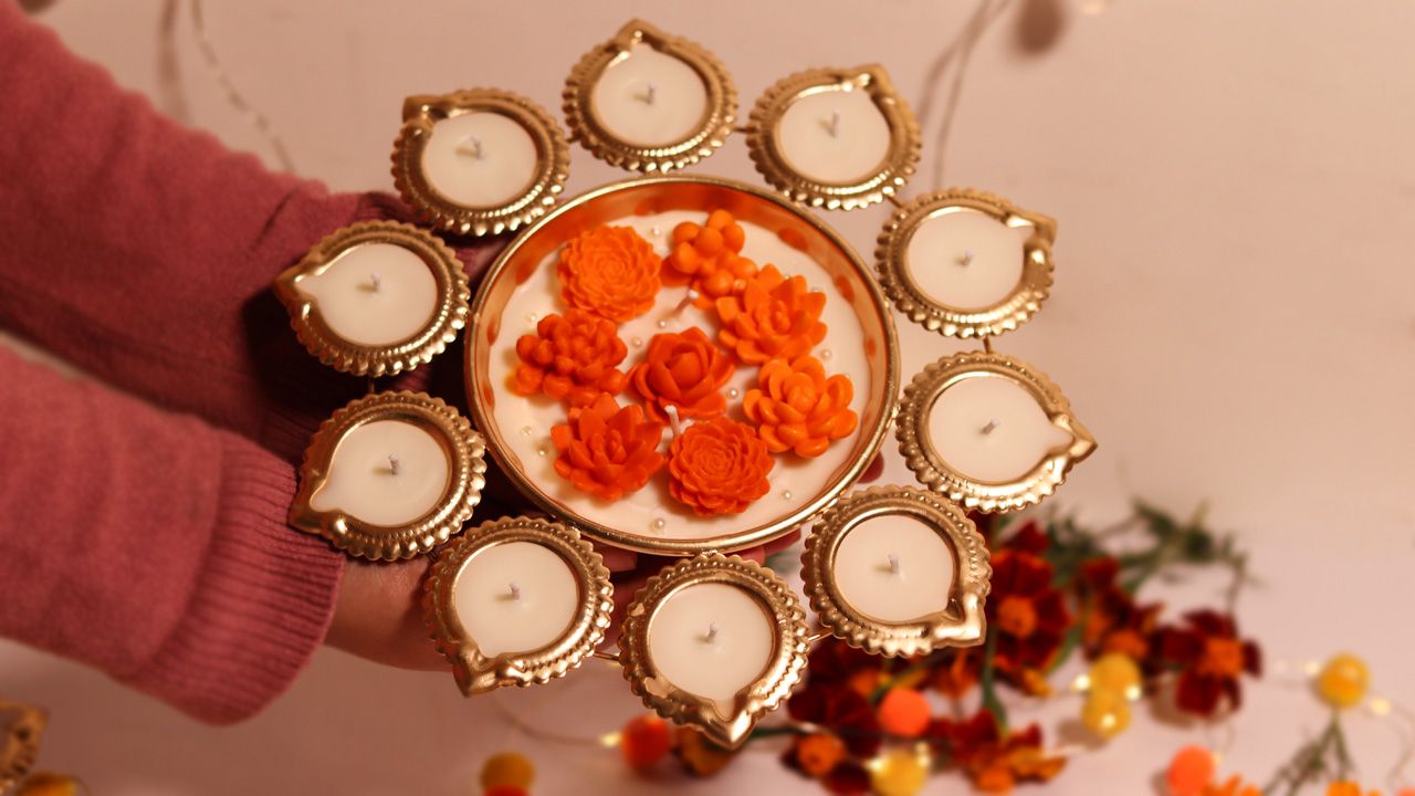 How to celebrate Diwali - Homemade candles 1