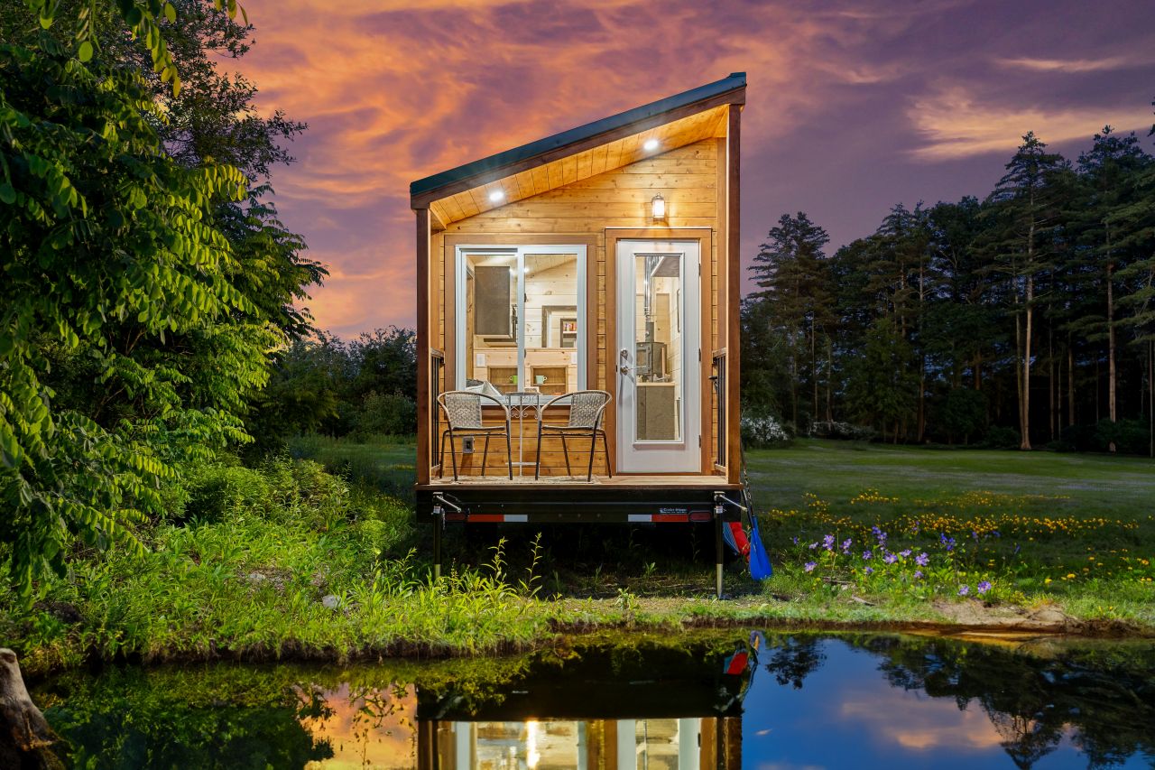 Little lodge tiny house by backcountry homes-front door