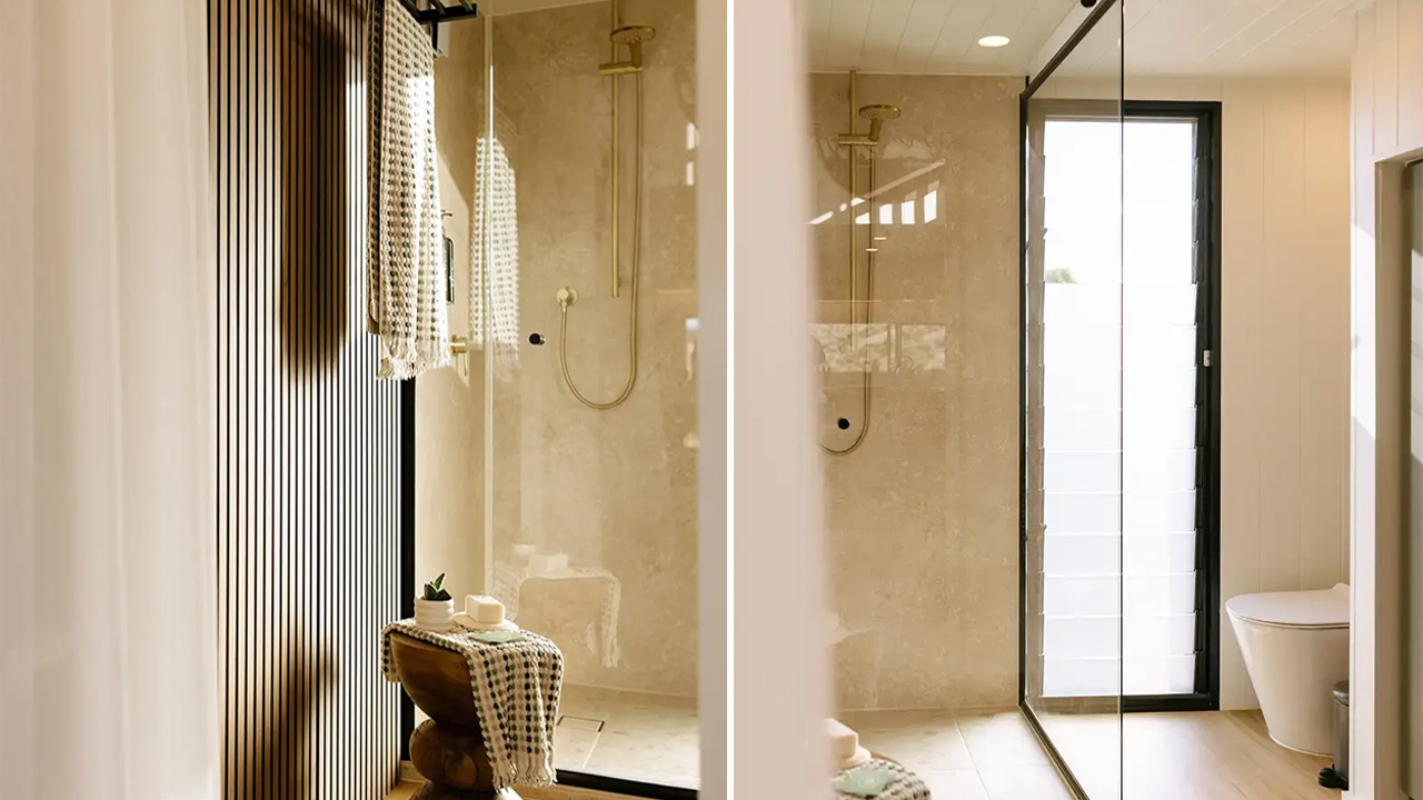 Bathroom is bright and spacious and properly tiled