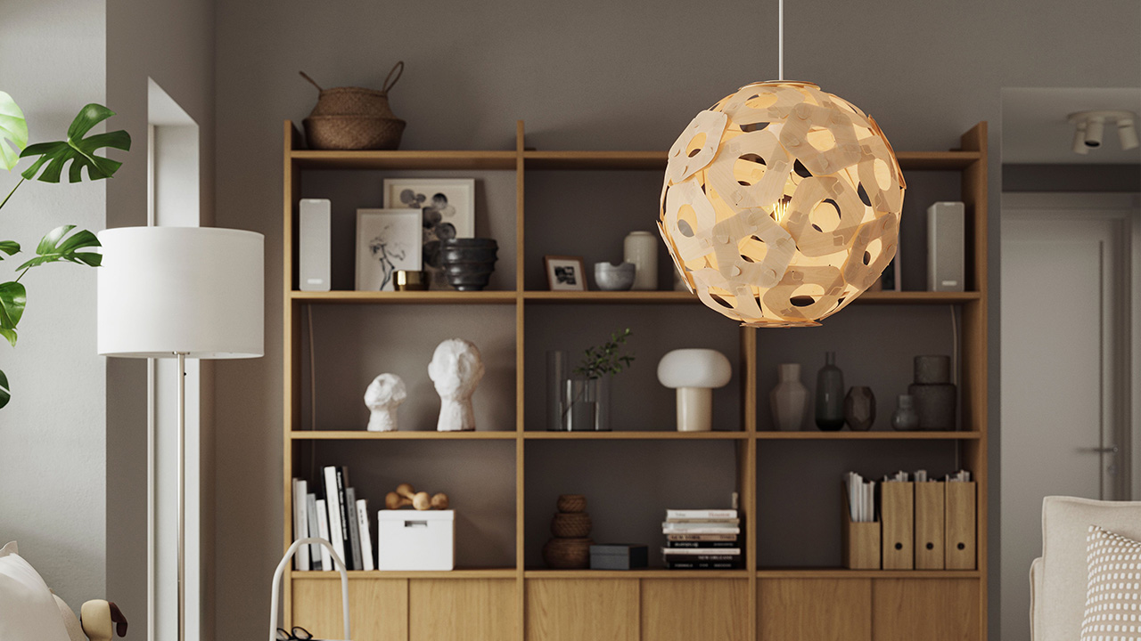 IKEA Futuristic ODLEBLAD Pendant Lamp That Looks Like Interlocked Allen Keys