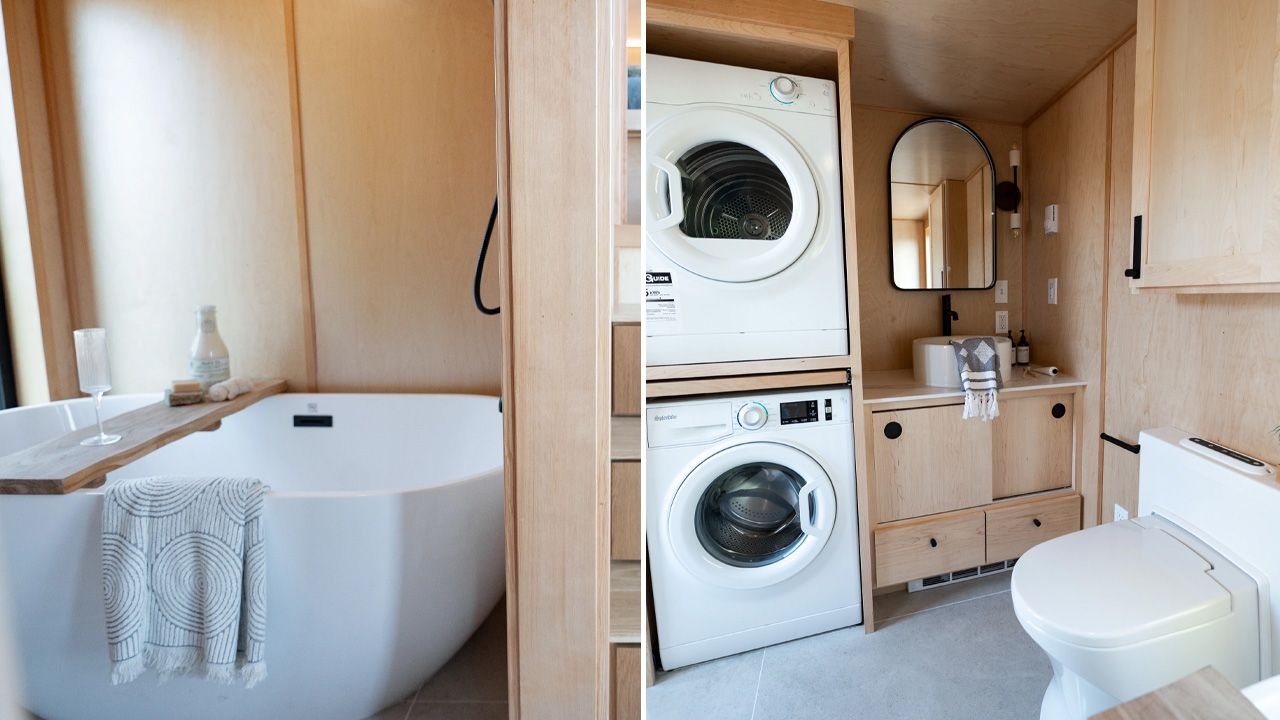 Off-Grid Gooseneck Tiny House - bathroom
