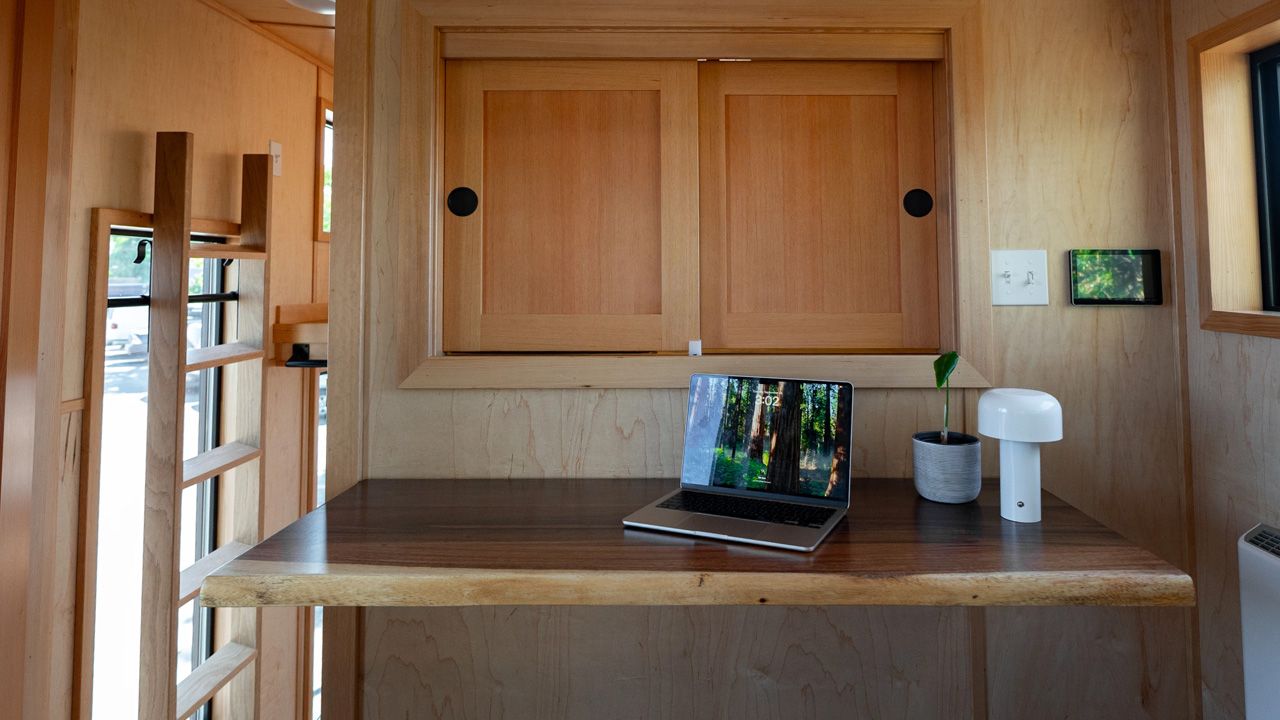 Off-Grid Gooseneck Tiny House - workspace