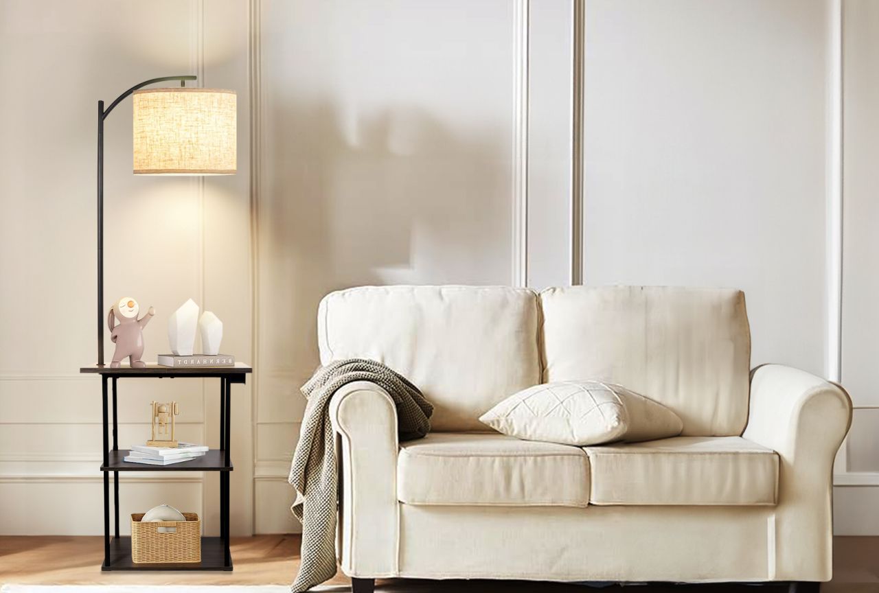 PESRAE Floor Lamp with Table