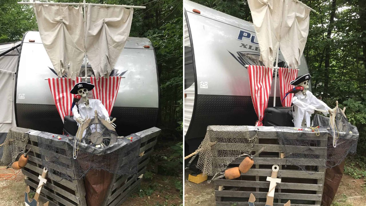 Pirate Halloween Decoration Ideas - camper-ship pirate