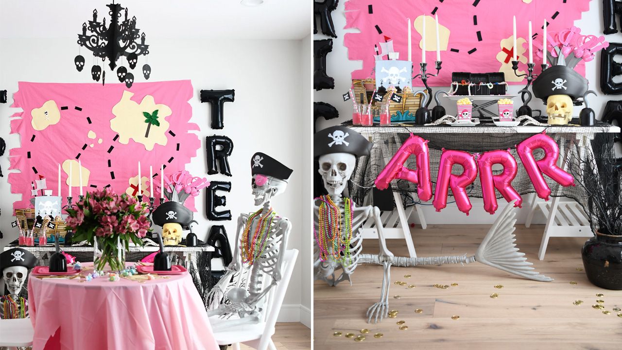 Pirate Halloween Decoration Ideas - pink pirate party