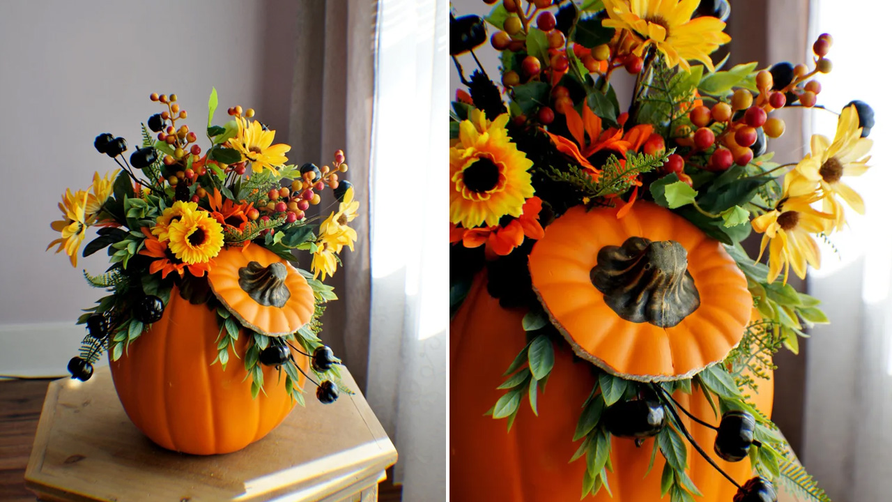 Pumpkin Decor Ideas for Fall - Pumpkin Arrangement