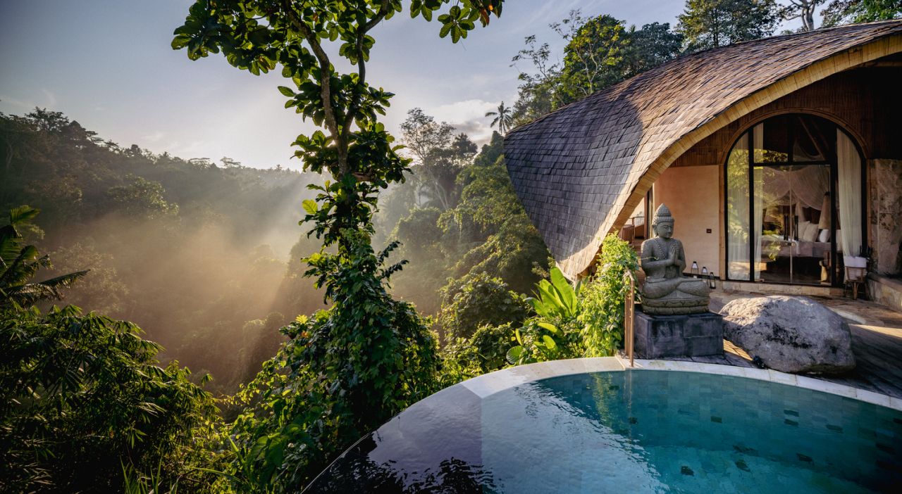 Immerse yourself in healing natural therapy with indoor Jacuzzi and admire the surroundings.