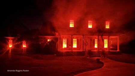 South Carolina realistic fire display by couple