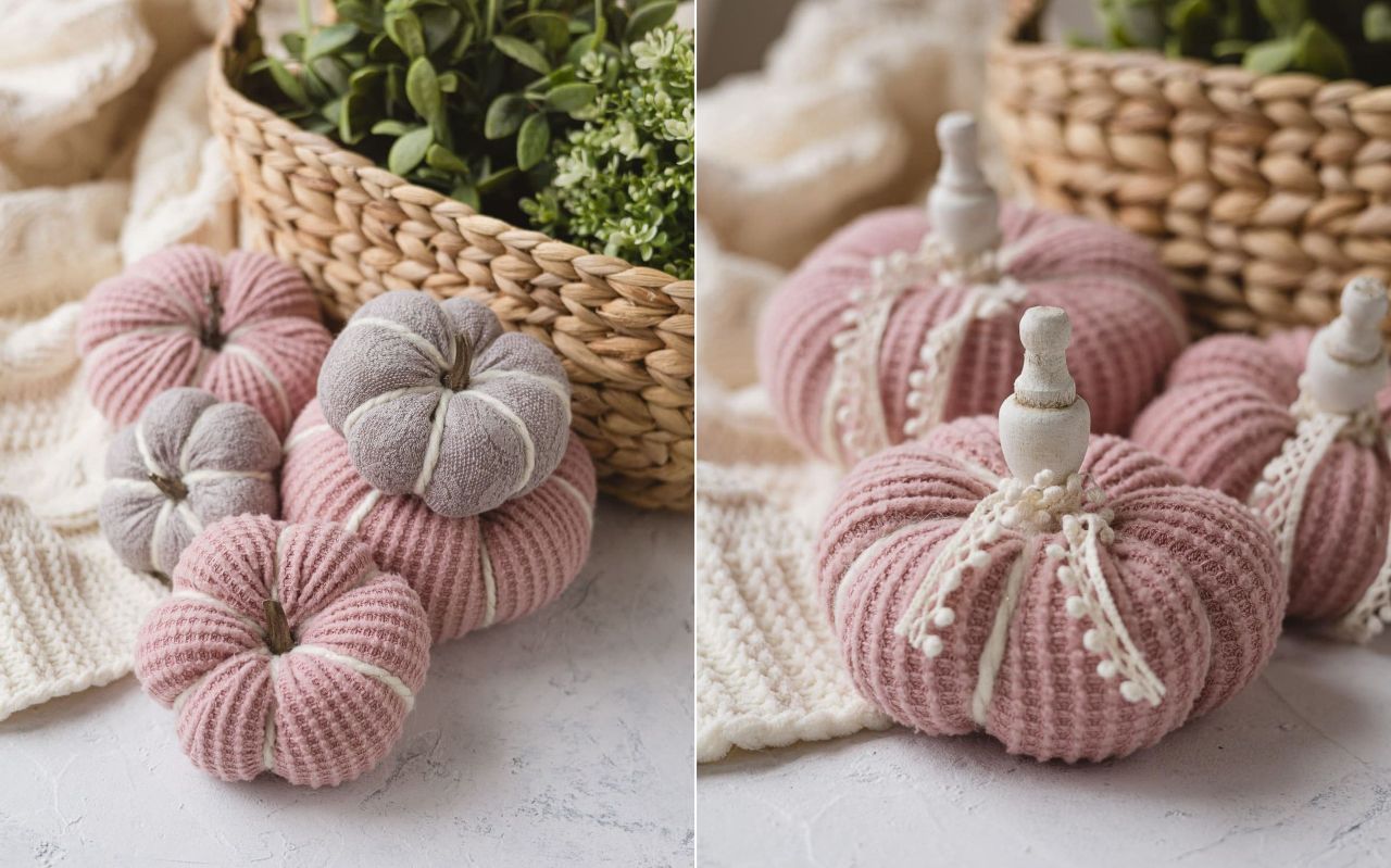 DIY Sweater pumpkins final product