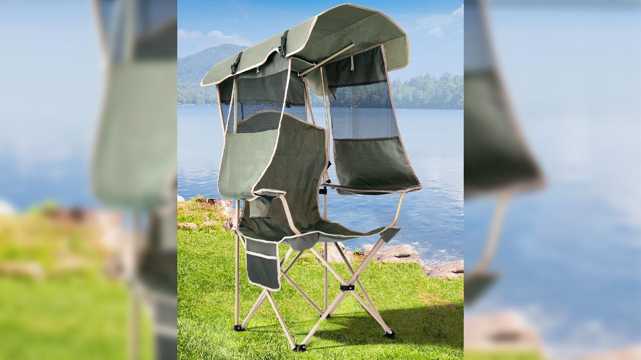 Tailgate Essentials Prime Day 2025 - Docusvect Folding Chair With Canopy Shade