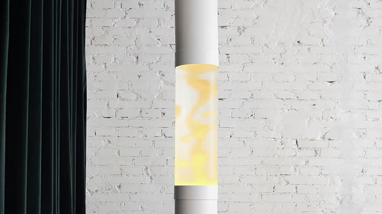 Peach color adds a new touch to the design of the lava lamp