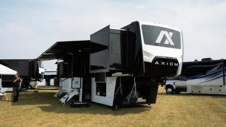 Axiom Vendetta 47-Foot Camper Sleeps 12 and Hauls Your Gear Along Vendetta Toy Haulers