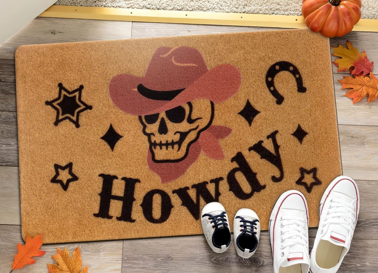 Western Skull Welcome Doormat