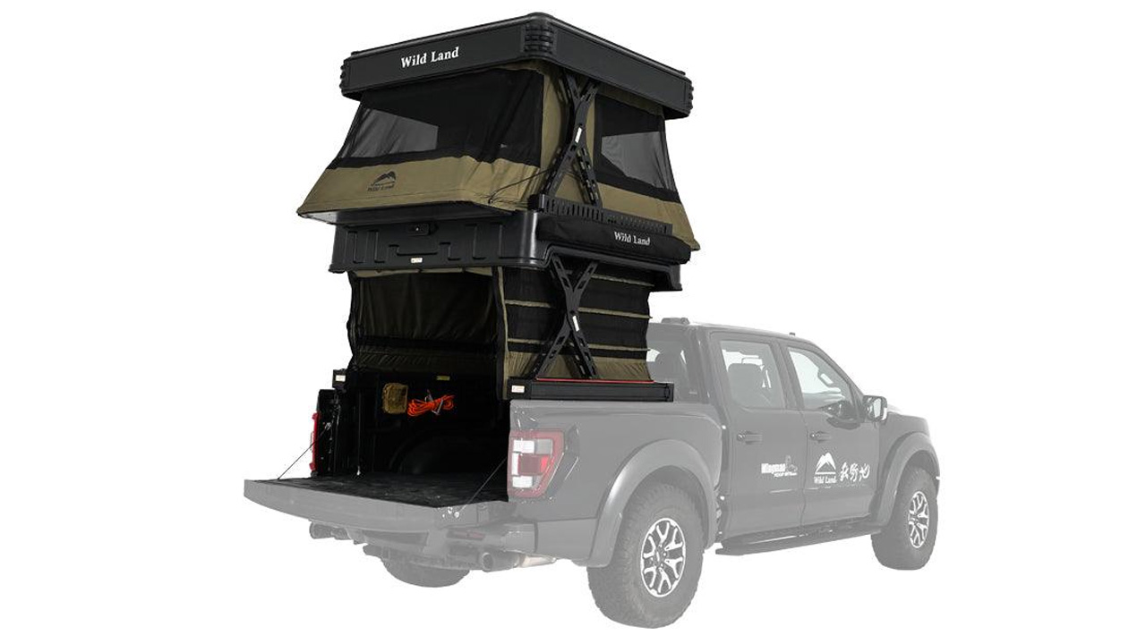 Wild Land Wingman Auto Setup Pickup Camper Rooftop Tent