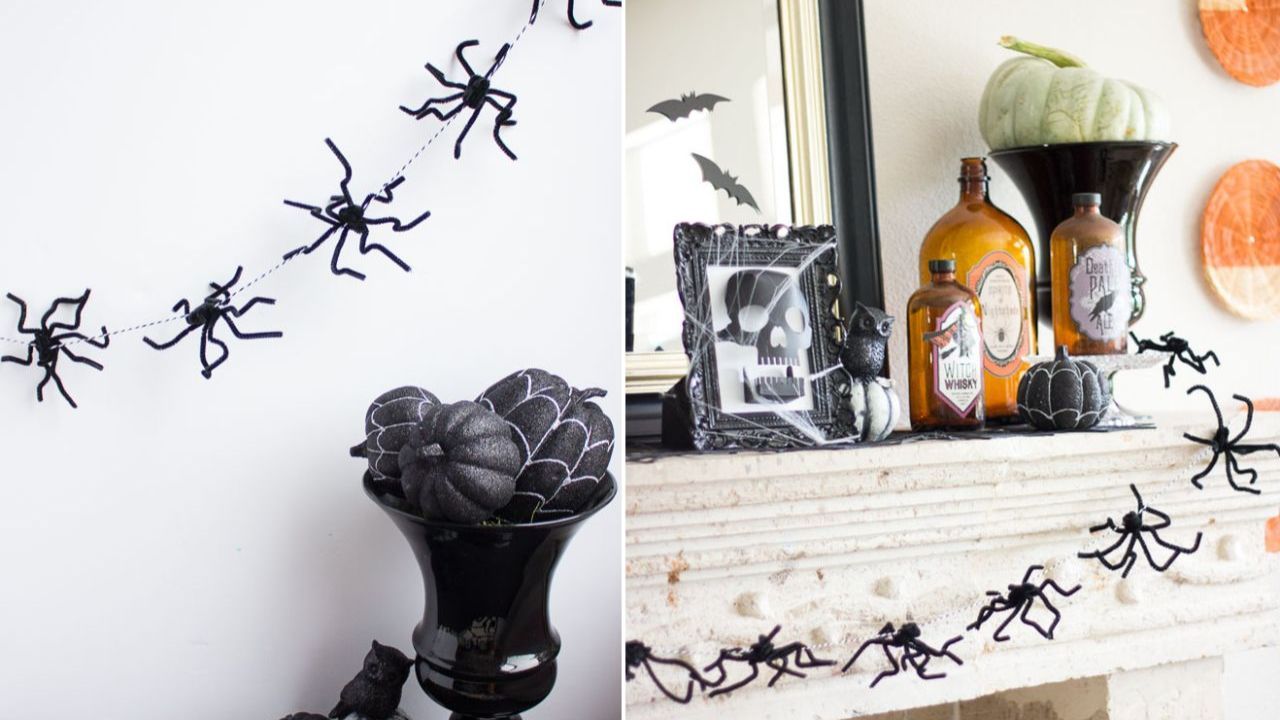 Spider Garland for cleaning pipes as a decor