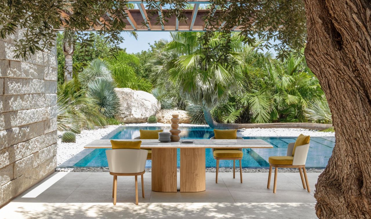 Itaca Modular sofa collection dining table and chair