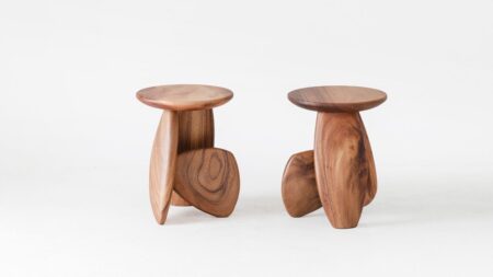 Atelier 2+ Designs Three-Legged Pebble Stool That Looks Like Nature Carved It Pebble Stool by Moonler design by Atelier 2+ feature image