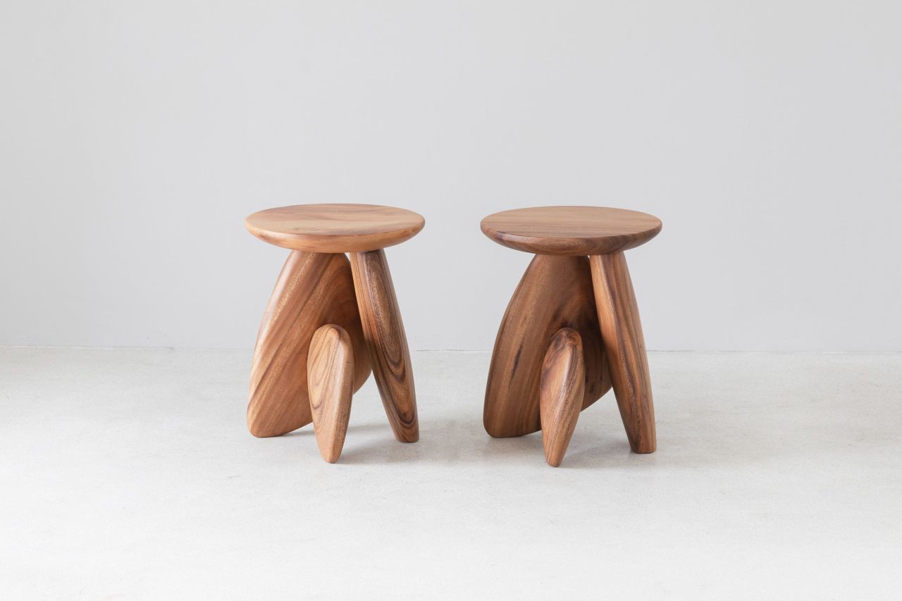Pebble Stool by Moonler design by Atelier 2+ in pair