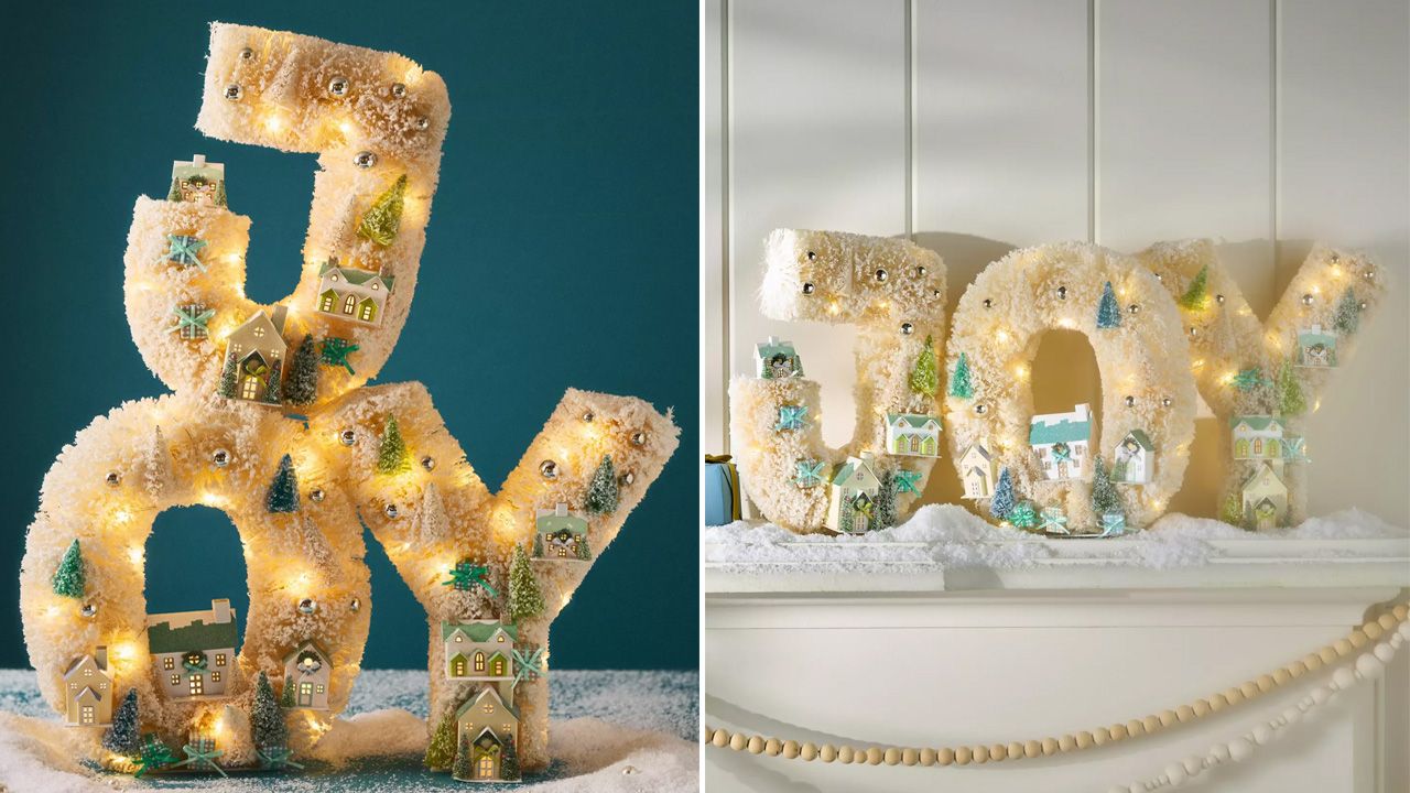 2025 Anthropologie Christmas collection - Festive Sisal Light-Up Diorama