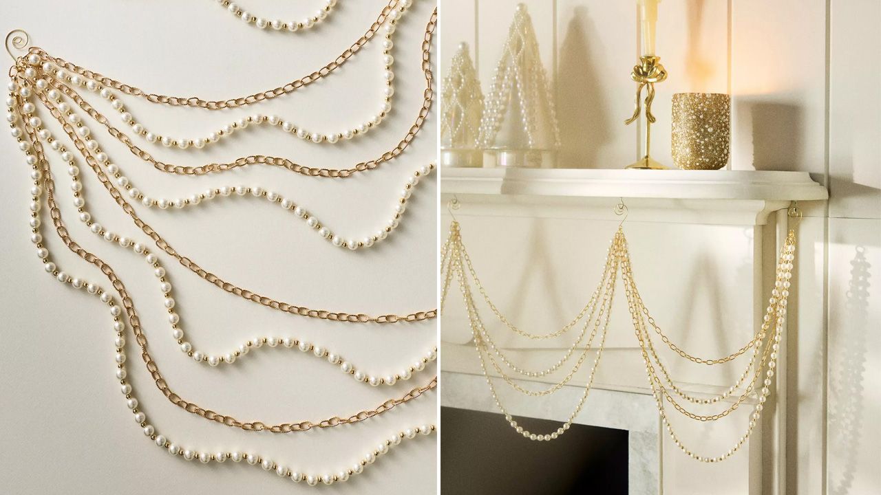 2025 Anthropologie Christmas collection - Pearl Swoop Garland