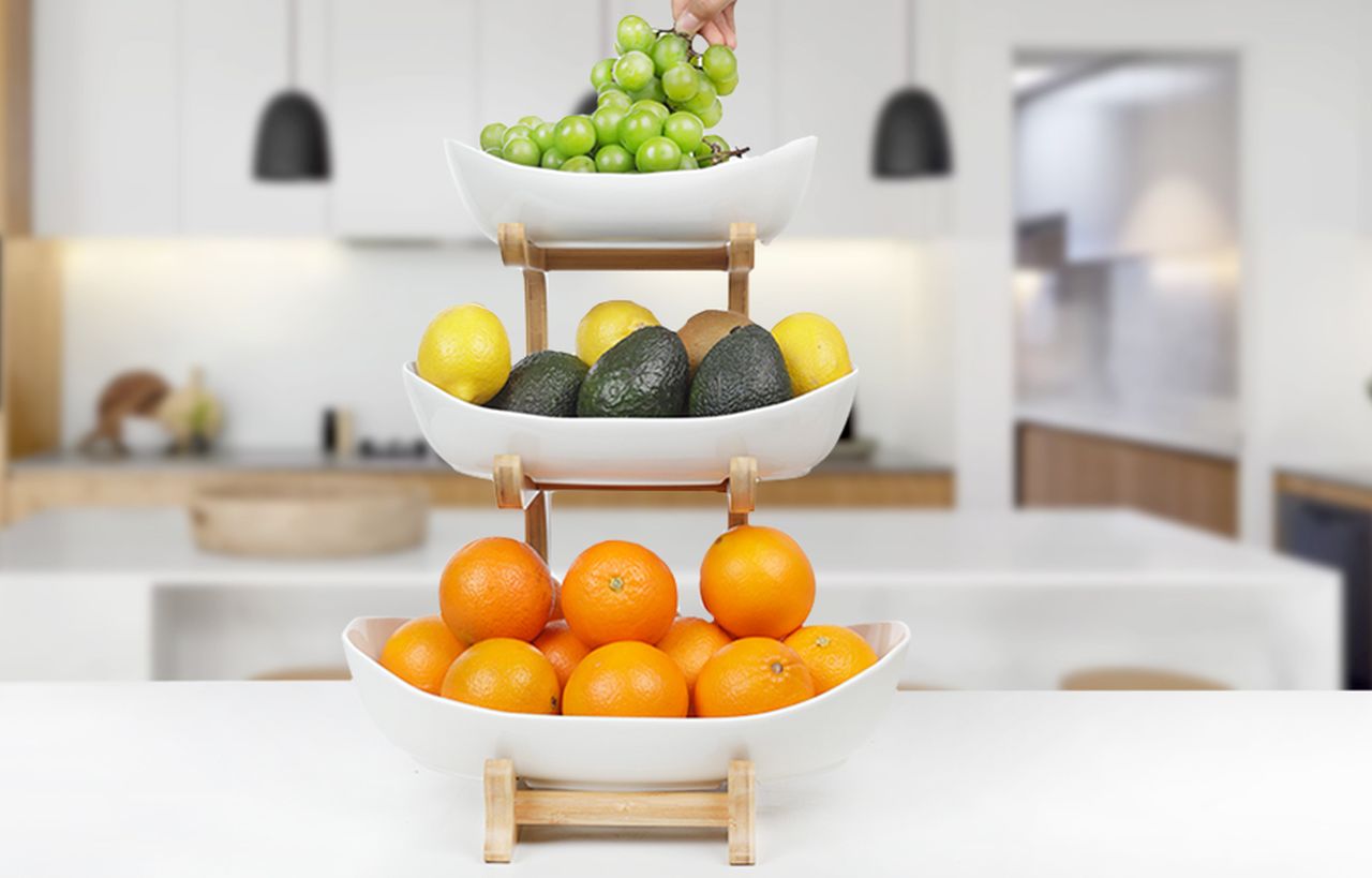 3 Tier Fruit Bowl for Kitchen Counter