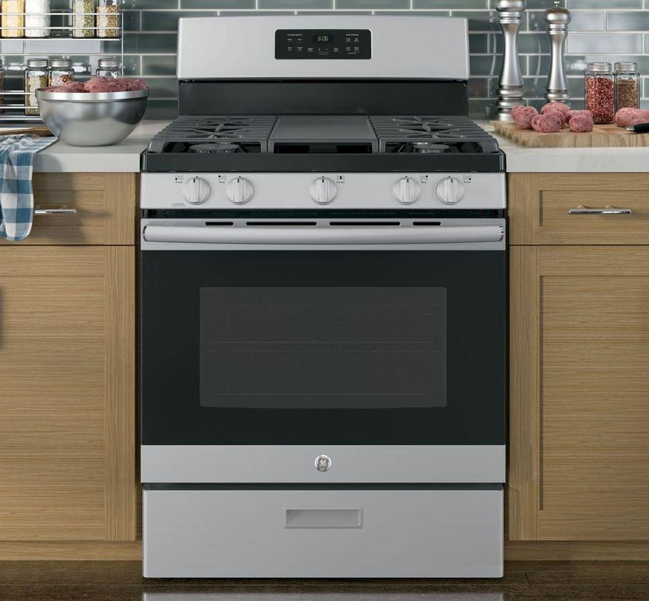 30 in. 5.0 cu. ft. Freestanding Gas Range in Stainless Steel with Griddle