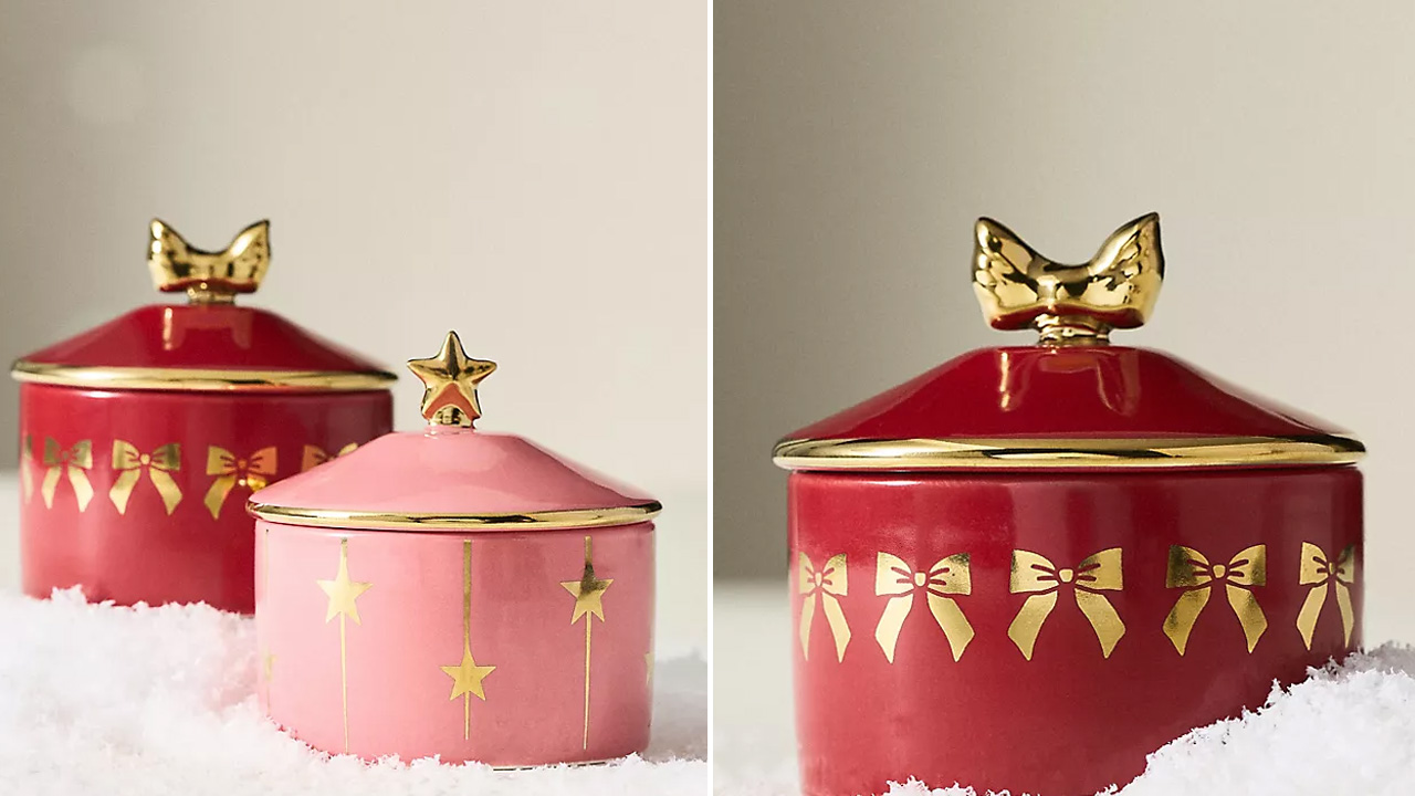 Anthropologie x New York City Ballet Holiday Collection -Nutcracker Bow Trinket Box