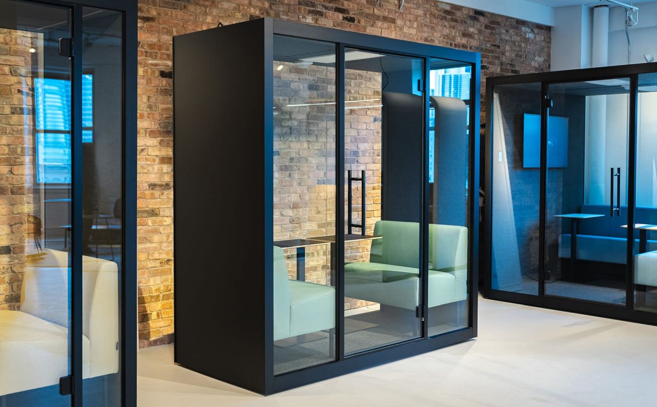 Chatbox Duo acoustic-office-pod-at-workspace-design-show-2025